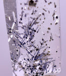 2Carats BLUE DUMORTIERITE in QUARTZ  Gem Polished Acicular Pendant Cabochon Mineral Specimen U565