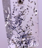 2Carats BLUE DUMORTIERITE in QUARTZ  Gem Polished Acicular Pendant Cabochon Mineral Specimen U565