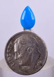 1carat GEM SILICA CHRYSOCOLLA Cabochon Lily Mine Peru Royal Blue Color Jewelry B44