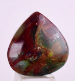 23carats BLUE OPAL CABOCHON With Cuprite Pendant Wire Wrap Caribean Turquoise Color Peru B47