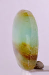 23carats BLUE OPAL CABOCHON Pendant Wire Wrap Caribean Turquoise Color Peru B54