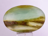 23carats BLUE OPAL CABOCHON Pendant Wire Wrap Caribean Turquoise Color Peru B54