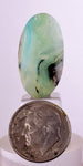 11.5 carats BLUE OPAL CABOCHON Pendant Wire Wrap Caribean Turquoise Color Peru B56