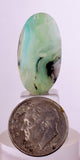 11.5 carats BLUE OPAL CABOCHON Pendant Wire Wrap Caribean Turquoise Color Peru B56