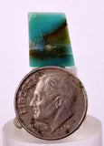 5carats GEM SILICA CHRYSOCOLLA Peru Free Form Quartz Pendant Jewelry B61