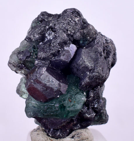 1.9cms GEOCRONITE GREEN FLUORITE Crystal Peru Milpo Atacocha Shiny K87