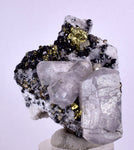 3.9cms APATITE CALCITE QUARTZ Pyrite Spahlerite Crystals Dickite Scheelite ? Peru  Huanzala Mineral Specimen A563