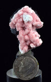 3.1cms RHODOCHROSITE ROSETTE SPHALERITE  Pyrite Peru Pink Crystals Collector Mineral Specimen R601