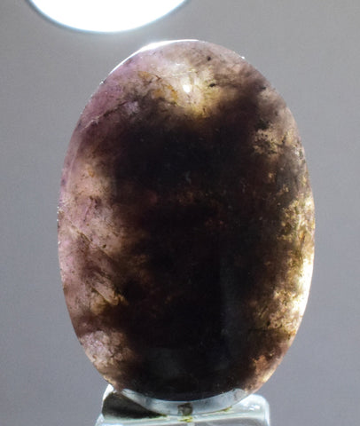 24.5cts GEM AXINITE PURPLE Cabochon Peru Super Shiny Rare Mineral Specimen B72
