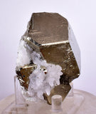 6.5cms PYRITE QUARTZ PERU Shiny Crystals Mineral Specimen Peru Collector M232