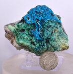 6.3cms  QUARTZ CHRYSOCOLLA TENTADORA Mine Peru Grape Botryoidal Stalactite Crystals Rare Ajoite (?)Mineral Specimen Collectors ce981