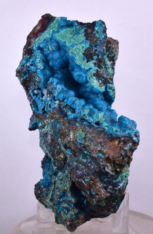 9.8cms  QUARTZ CHRYSOCOLLA TENTADORA Mine Peru Grape Botryoidal Stalactite Crystals Rare Ajoite (?)Mineral Specimen Collectors ce983