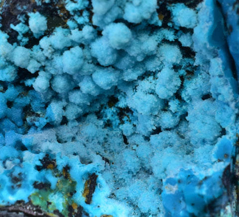 7cms  QUARTZ CHRYSOCOLLA TENTADORA Mine Peru Grape Botryoidal Stalactite Crystals Rare Ajoite (?)Mineral Specimen Collectors ce985