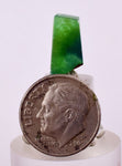 3.5carats GEM SILICA CHRYSOCOLLA Peru Free Form Quartz Pendant Jewelry B62