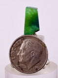 3.5carats GEM SILICA CHRYSOCOLLA Peru Free Form Quartz Pendant Jewelry B62