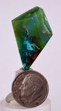 27.5carats GEM SILICA CHRYSOCOLLA Peru Free Form Quartz Pendant Jewelry B64