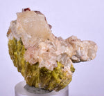 4ms EPIDOTE CALCITE CRYSTALS Cluster Peru Green Color Mineral Specimen C987