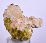 4ms EPIDOTE CALCITE CRYSTALS Cluster Peru Green Color Mineral Specimen C987