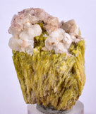 4.9cms EPIDOTE CALCITE CRYSTALS Cluster Peru Green Color Mineral Specimen C988