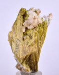 6.1cms EPIDOTE CALCITE CRYSTALS Cluster Peru Green Color Mineral Specimen C989