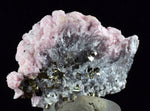 4.6cms RHODOCHROSITE ROSETTE SPHALERITE  Pyrite Peru Pink Crystals Collector Mineral Specimen R615