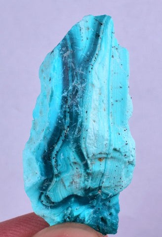 3.6grs BLUE MALACHITE CHRYSOCOLLA Peru Rough Banded Scenic Seascape Display Quality Sculpture Shiny New Find Copper Mineral Specimen U568