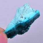 2.3grs BLUE MALACHITE CHRYSOCOLLA Peru Rough Banded Scenic Seascape Display Quality Sculpture Shiny New Find Copper Mineral Specimen U570