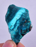 9.6grs BLUE MALACHITE CHRYSOCOLLA Peru Rough Banded Scenic Seascape Display Quality Sculpture Shiny New Find Copper Mineral Specimen U571