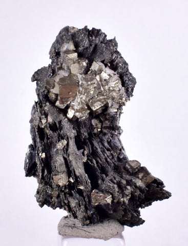 3.8cms PYRITE PYRRHOTITE PERU Shiny Crystals Sample Mineral Specimen M238