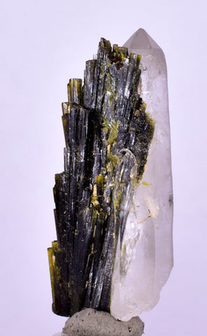2.8cms EPIDOTE QUARTZ CRYSTALS Miniature Peru Cluster Aesthetic Green Yellow Color Mineral Specimen C990
