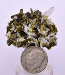 3.4cms EPIDOTE QUARTZ CRYSTALS Miniature Peru Cluster Aesthetic Green Yellow Color Mineral Specimen C994