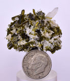3.4cms EPIDOTE QUARTZ CRYSTALS Miniature Peru Cluster Aesthetic Green Yellow Color Mineral Specimen C994