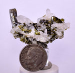 4.3cms EPIDOTE QUARTZ CRYSTALS Miniature Peru Cluster Aesthetic Green Yellow Color Mineral Specimen C995