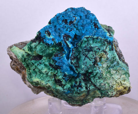 6.3cms  QUARTZ CHRYSOCOLLA TENTADORA Mine Peru Grape Botryoidal Stalactite Crystals Rare Ajoite (?)Mineral Specimen Collectors ce981