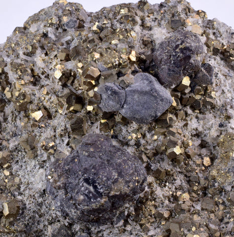 7.8cms GALENA PYRITE PERU Crystals Cluster Collectors Mineral Specimen G247