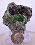 5.1cms GEOCRONITE GREEN FLUORITE Pyrite Quartz Crystal Peru Milpo Atacocha Shiny K88