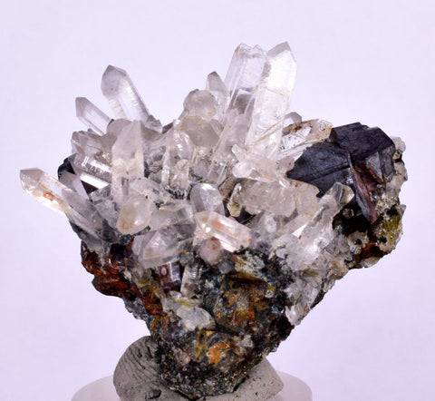 3.4cms HEMATITE QUARTZ CRYSTALS Peru Mineral Spacimen Collector X18