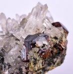 3.4cms HEMATITE QUARTZ CRYSTALS Peru Mineral Spacimen Collector X18