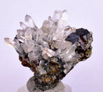 3.4cms HEMATITE QUARTZ CRYSTALS Peru Mineral Spacimen Collector X18