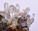 3.4cms HEMATITE QUARTZ CRYSTALS Peru Mineral Spacimen Collector X18