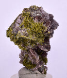 4.4cms AXINITE EPIDOTE QUARTZ Crystals Cluster Prehnite Peru Mineral Specimen Collectors C05