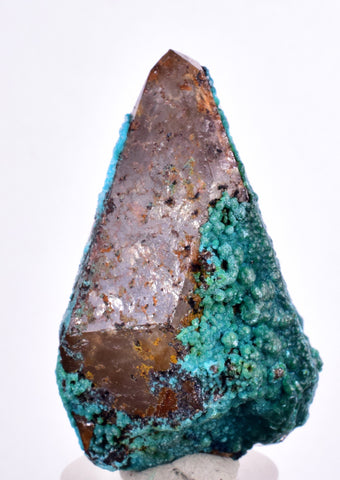 4.7cms  QUARTZ CHRYSOCOLLA TENTADORA Mine Peru Grape Botryoidal Stalactite Crystals Rare Ajoite (?)Mineral Specimen Collectors ce986