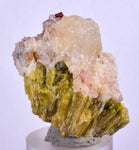 4ms EPIDOTE CALCITE CRYSTALS Cluster Peru Green Color Mineral Specimen C987