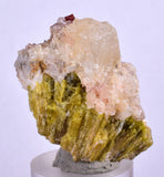 4ms EPIDOTE CALCITE CRYSTALS Cluster Peru Green Color Mineral Specimen C987
