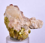 4ms EPIDOTE CALCITE CRYSTALS Cluster Peru Green Color Mineral Specimen C987