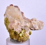 4ms EPIDOTE CALCITE CRYSTALS Cluster Peru Green Color Mineral Specimen C987