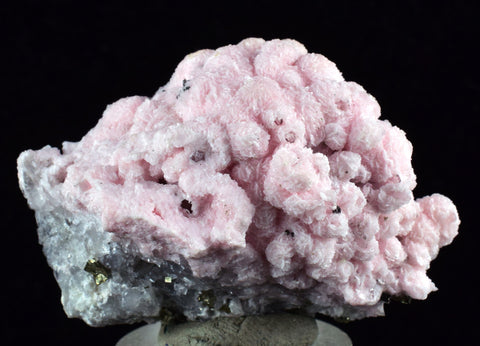 4.6cms RHODOCHROSITE ROSETTE SPHALERITE  Pyrite Peru Pink Crystals Collector Mineral Specimen R615