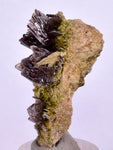 4.3cms AXINITE QUARTZ CRYSTALS Cluster Prehnite Peru Mineral Specimen Collectors A572