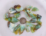 53Grams Lot BLUE OPAL ROUGH Peru Rough Scenic Quality Translucent Jewelry O748