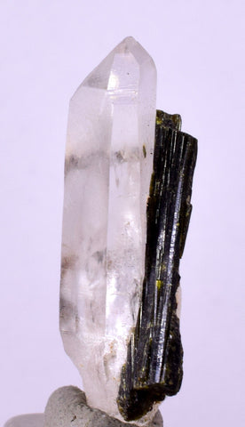 2.9cms EPIDOTE QUARTZ CRYSTALS Miniature Peru Cluster Aesthetic Green Yellow Color Mineral Specimen C991